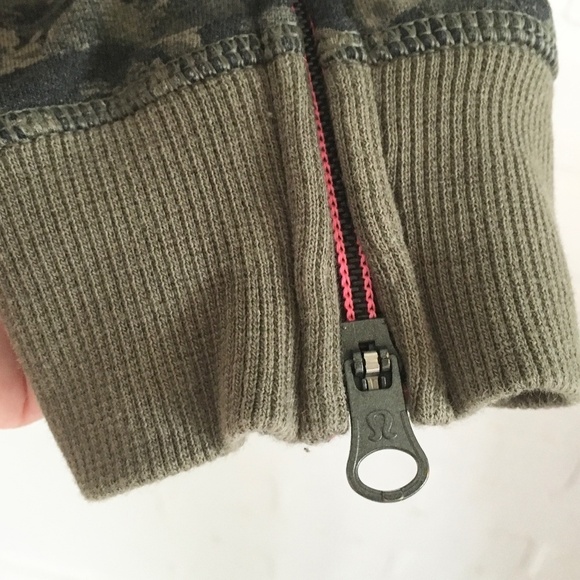 Lululemon Women Track pants Army Green Camo print Y2K Full Zip leg Pockets 6 - Picture 14 of 16